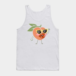 Peach me pick me girl cute aesthetic glasses Tank Top